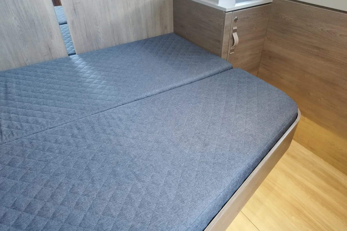 Cabin on Steno, a Bali 4.8 catamaran at Olbia, Italy