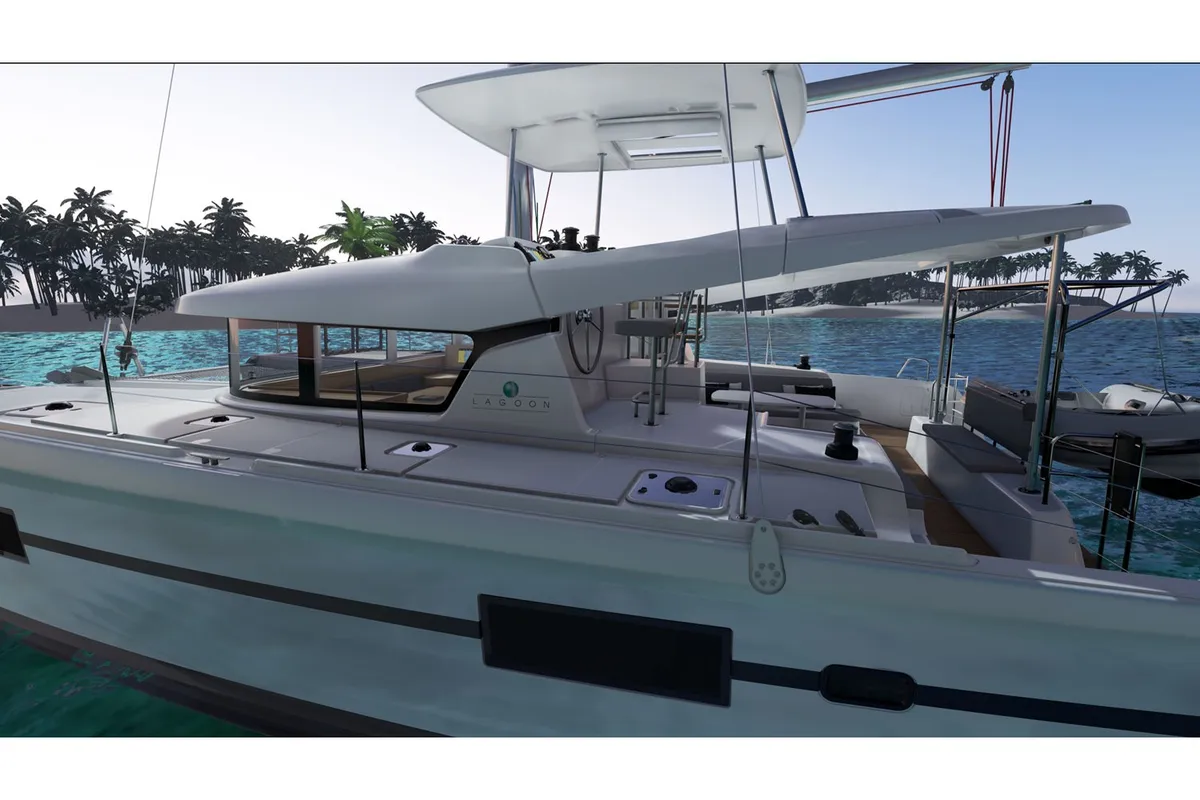 Exterior view of PUMA III, a Lagoon 42 catamaran at Alameda, United States