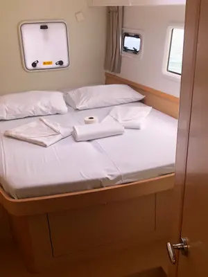 Cabin on PUMA III, a Lagoon 42 catamaran at Alameda, United States