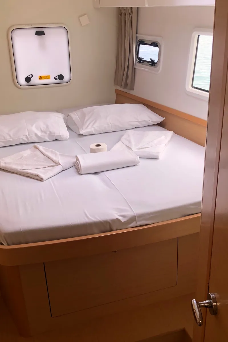 Cabin on PUMA III, a Lagoon 42 catamaran at Alameda, United States