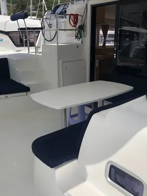 Cockpit of PUMA III, a Lagoon 42 catamaran at Alameda, United States