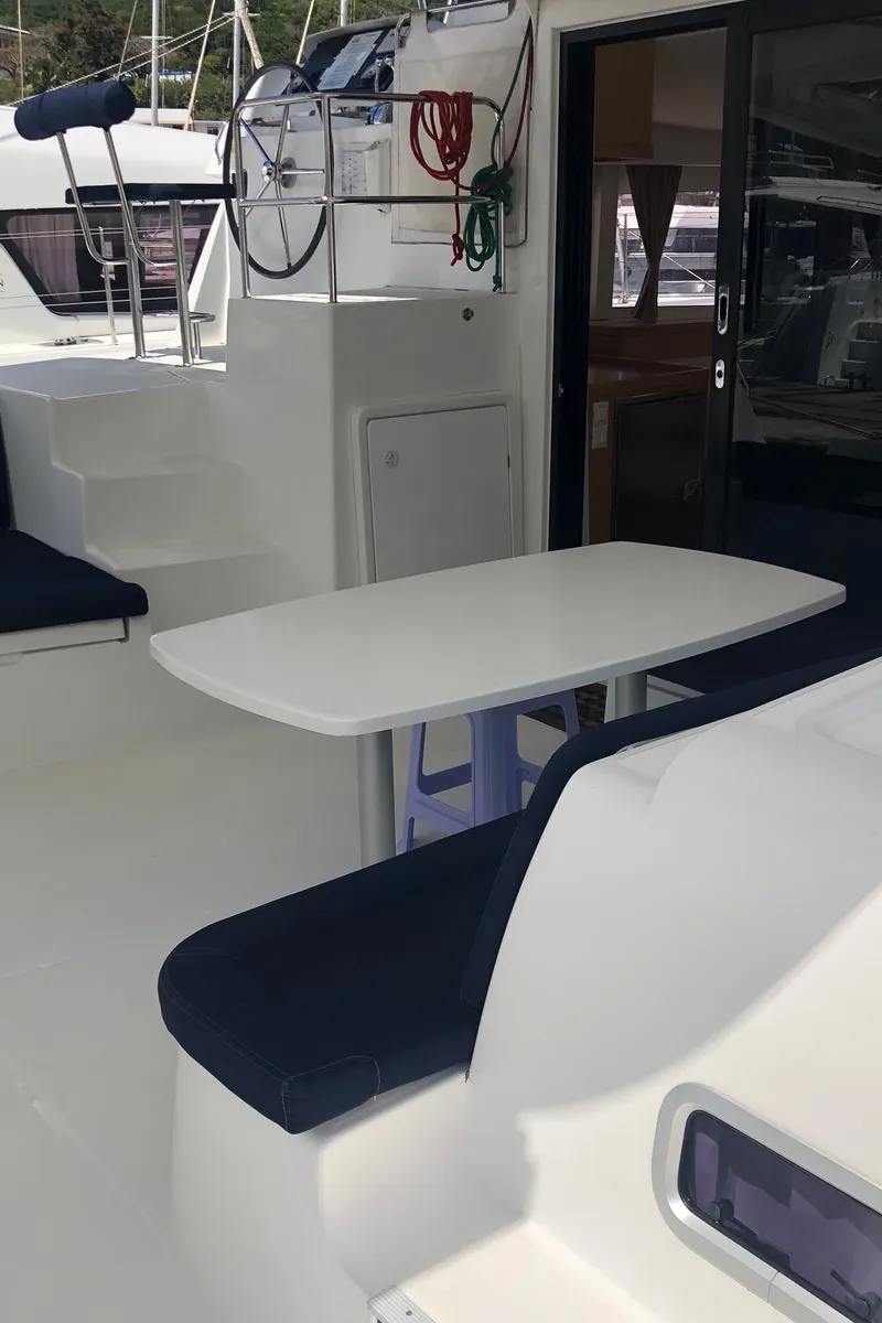 Cockpit of PUMA III, a Lagoon 42 catamaran at Alameda, United States