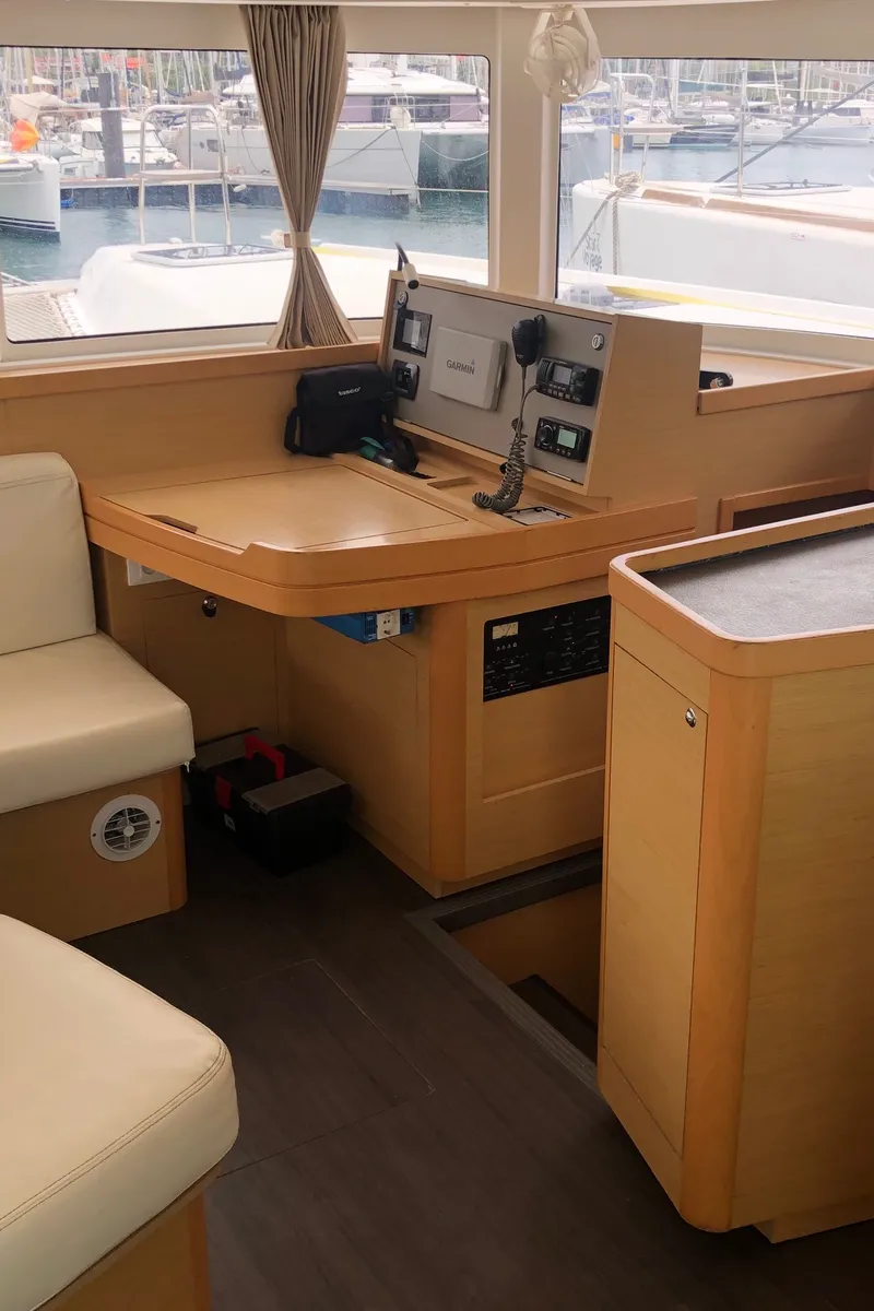 Cockpit of PUMA III, a Lagoon 42 catamaran at Alameda, United States