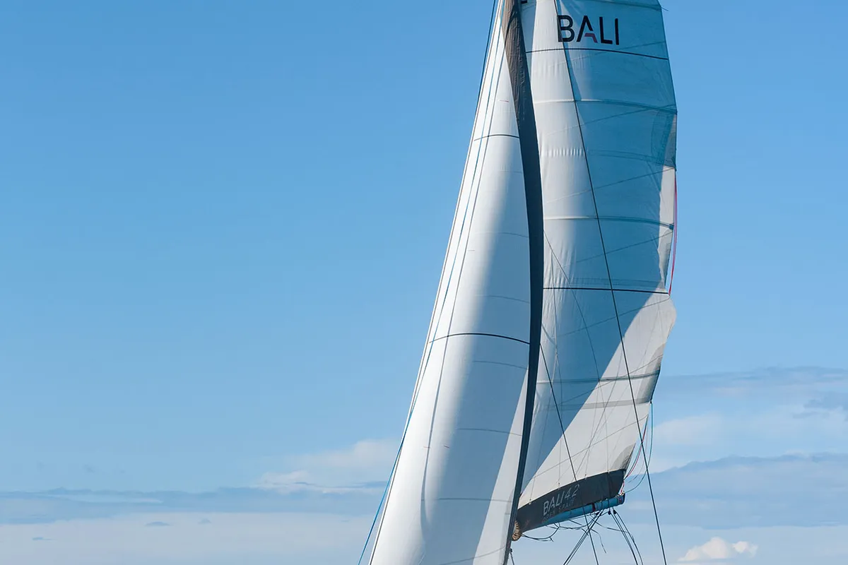 Orsa 5, a Bali 4.2 catamaran at Cannigione, Italy