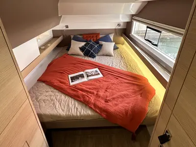 Cabin on YaMas, a Aventura 37 catamaran at Municipal Unit of Lefkada, Greece