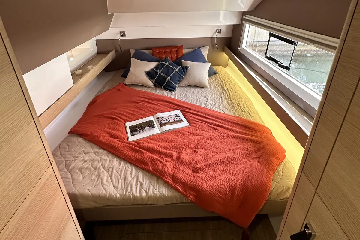 Cabin on YaMas, a Aventura 37 catamaran at Municipal Unit of Lefkada, Greece