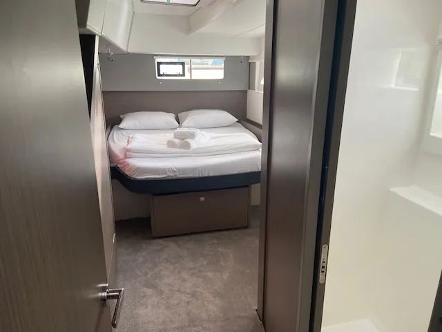 Cabin on Ms. Chief, a Leopard 50 catamaran at Pa Khlok, Thailand