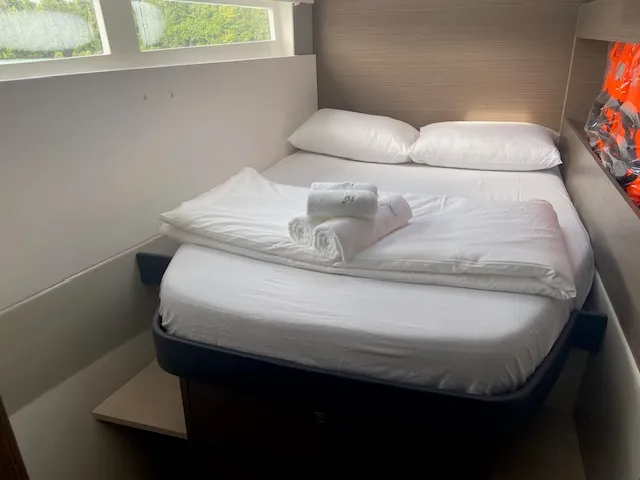 Cabin on Ms. Chief, a Leopard 50 catamaran at Pa Khlok, Thailand
