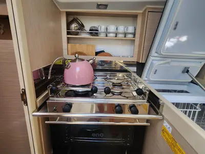 Galley of Lima, a Beneteau Oceanis 30.1 sailboat at Marmaris, Turkey