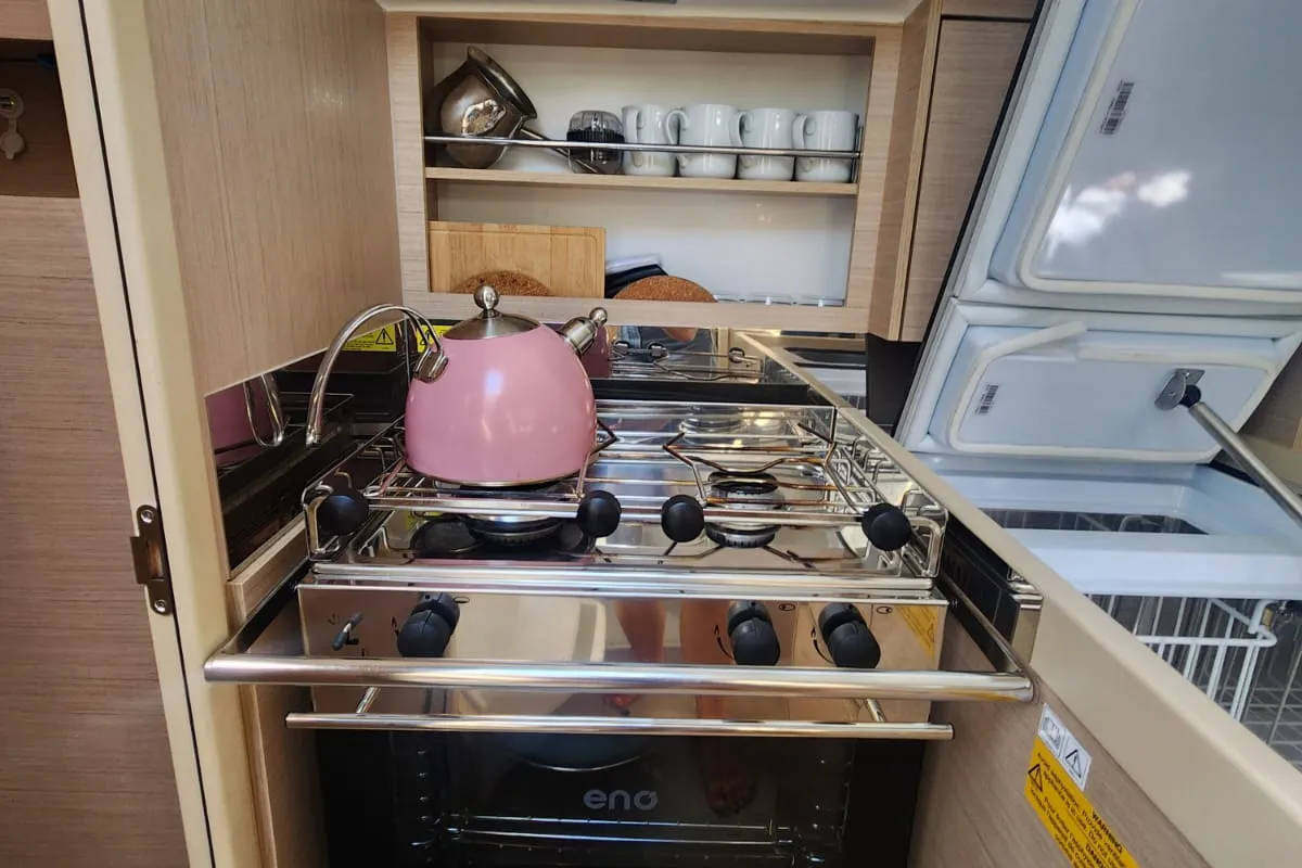 Galley of Lima, a Beneteau Oceanis 30.1 sailboat at Marmaris, Turkey