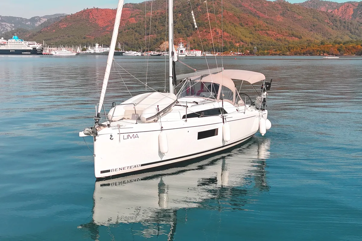 Exterior view of Lima, a Beneteau Oceanis 30.1 sailboat at Marmaris, Turkey