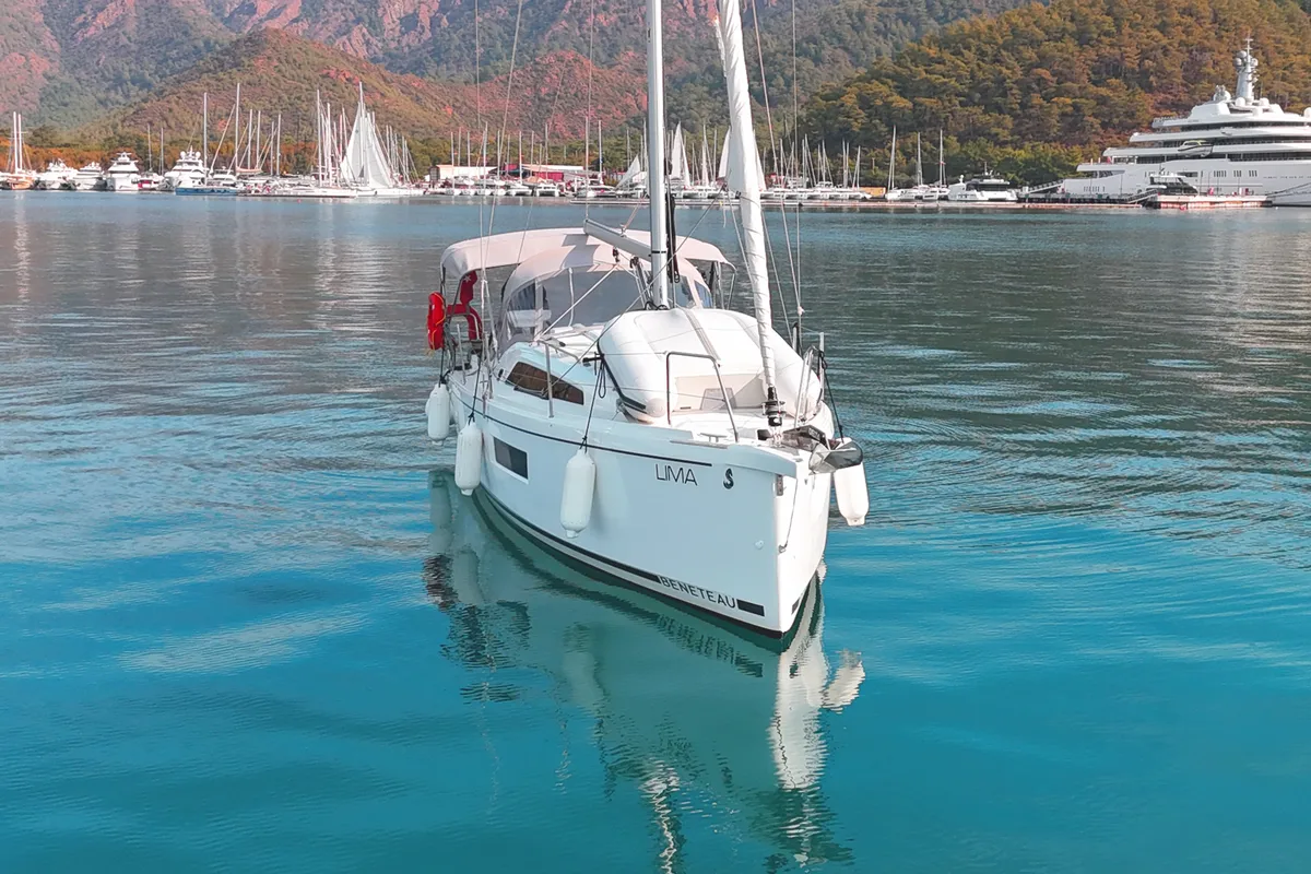 Exterior view of Lima, a Beneteau Oceanis 30.1 sailboat at Marmaris, Turkey