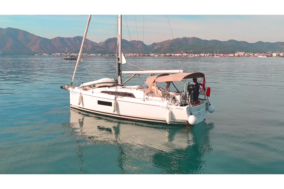 Exterior view of Lima, a Beneteau Oceanis 30.1 sailboat at Marmaris, Turkey