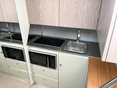 Galley of Brač, a Sessa C38 motor yacht at Seget Donji, Croatia