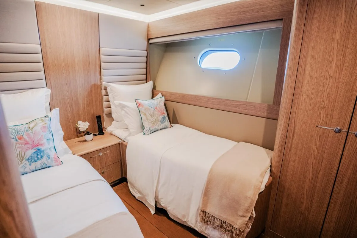 Cabin on Dream, a Cyrus 34 motor yacht at Šibenik, Croatia