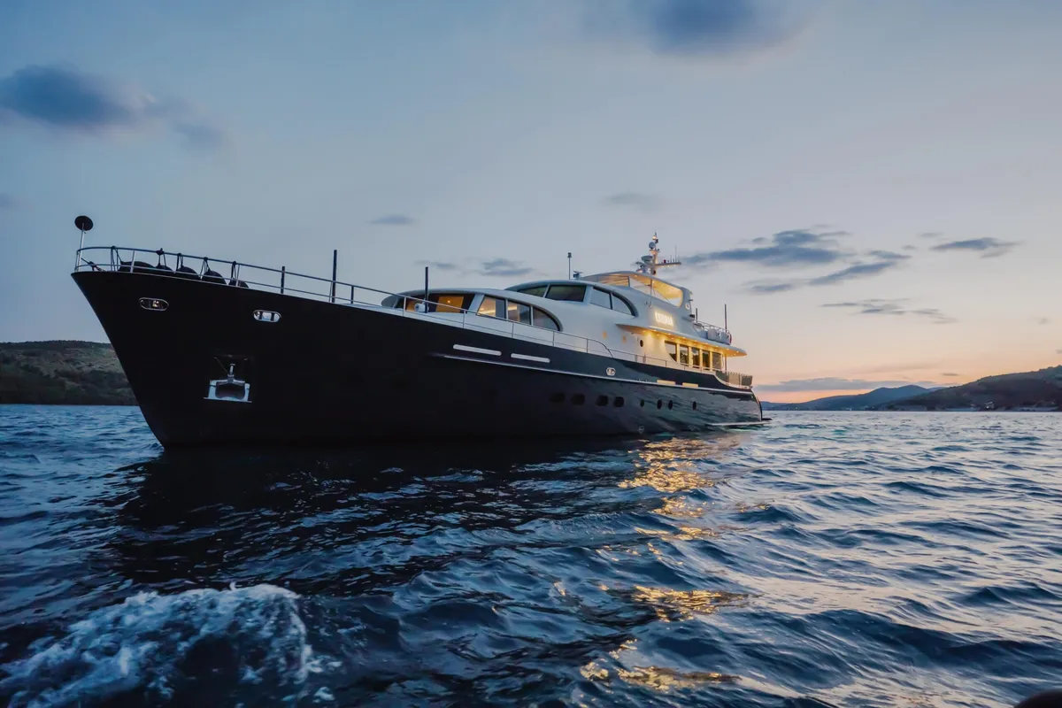 Exterior view of Dream, a Cyrus 34 motor yacht at Šibenik, Croatia