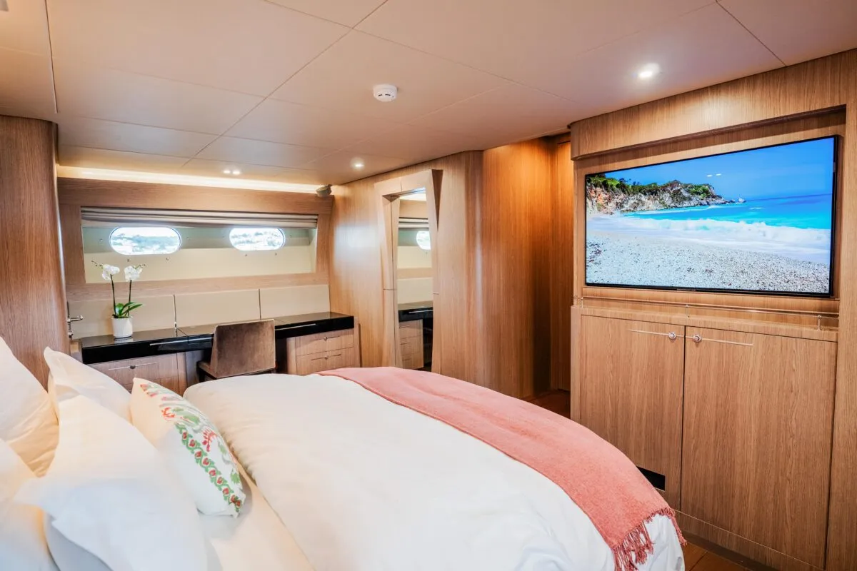 Cabin on Dream, a Cyrus 34 motor yacht at Šibenik, Croatia