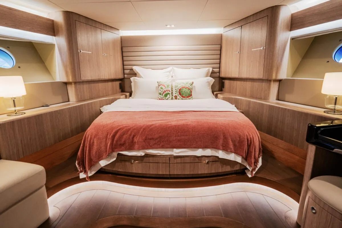 Cabin on Dream, a Cyrus 34 motor yacht at Šibenik, Croatia