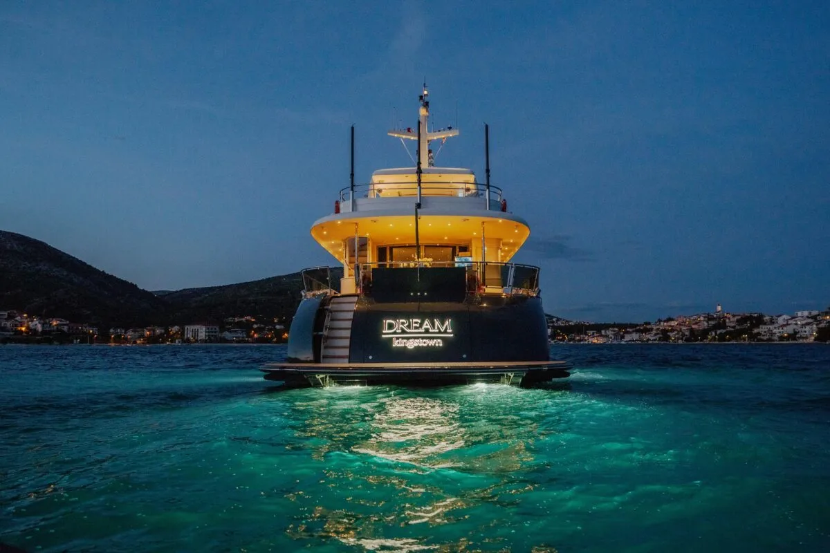 Exterior view of Dream, a Cyrus 34 motor yacht at Šibenik, Croatia