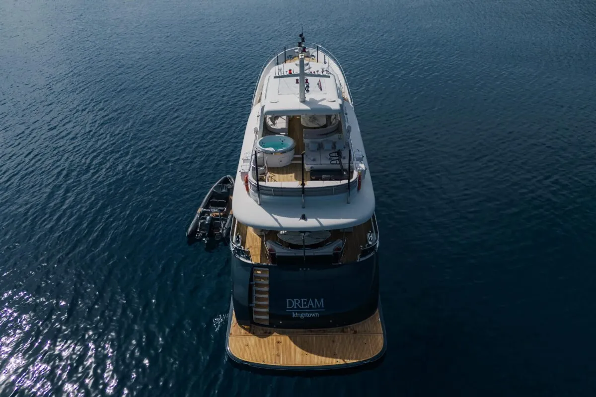 Exterior view of Dream, a Cyrus 34 motor yacht at Šibenik, Croatia
