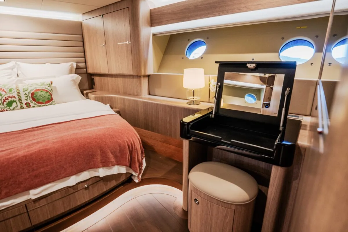 Cabin on Dream, a Cyrus 34 motor yacht at Šibenik, Croatia