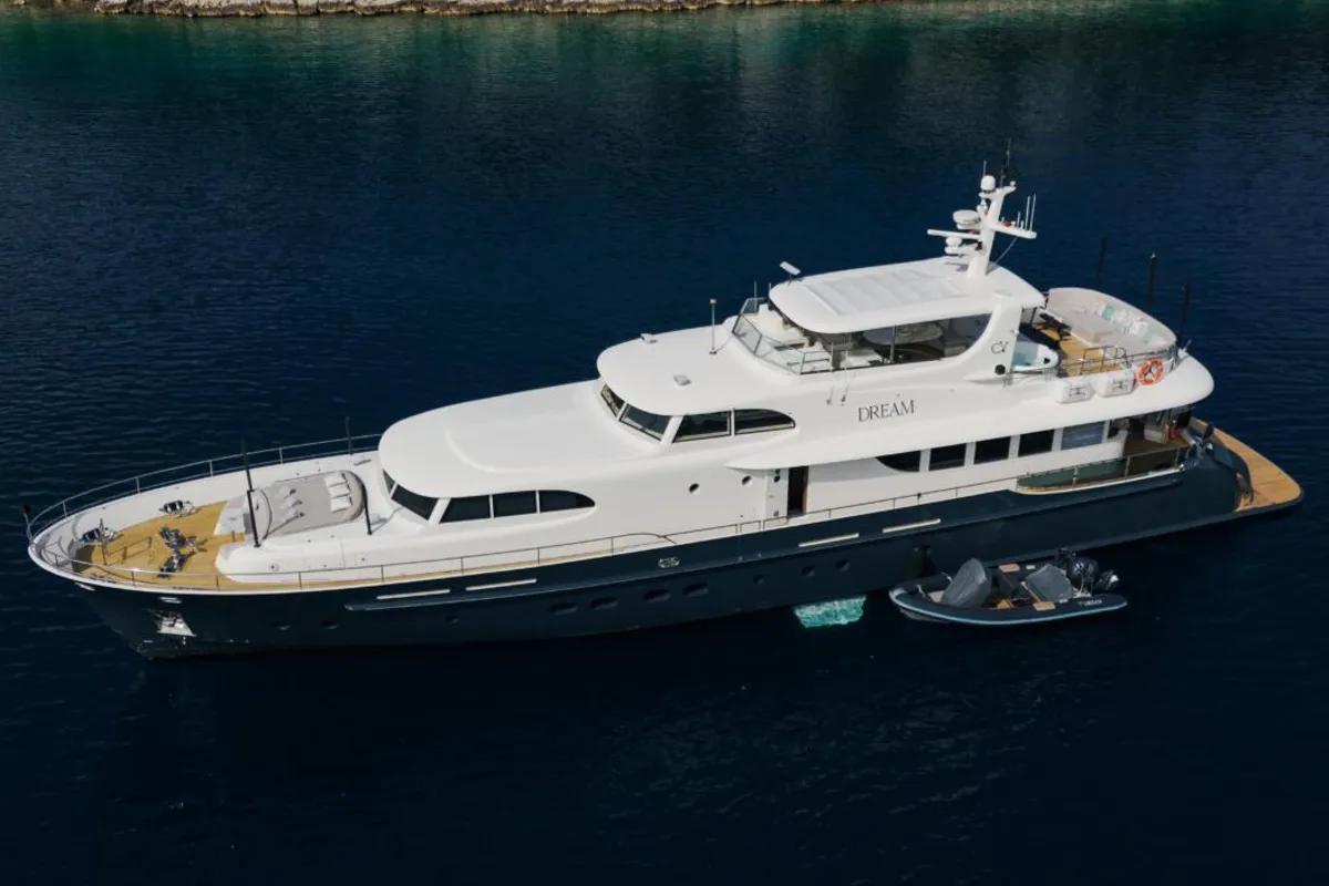Exterior view of Dream, a Cyrus 34 motor yacht at Šibenik, Croatia