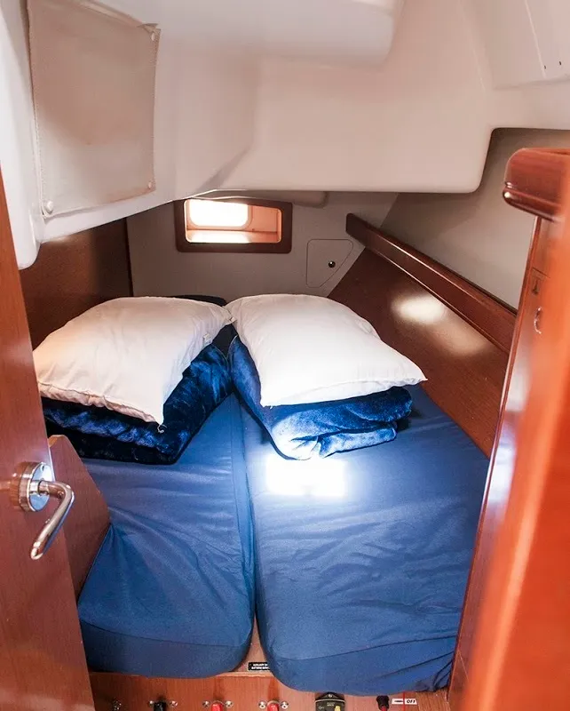 Cabin on Ariadne, a Beneteau Oceanis Clipper 343 sailboat at Preveza, Greece