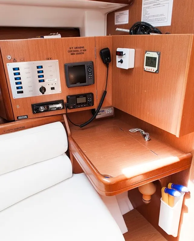 Cabin on Ariadne, a Beneteau Oceanis Clipper 343 sailboat at Preveza, Greece