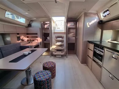 Salon of Hugo, a Hanse 508 sailboat at Pula, Croatia