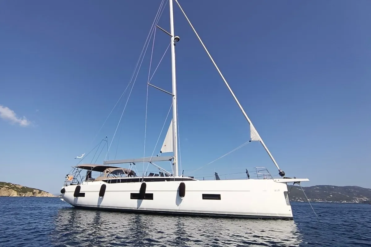 Exterior view of Vela, a Bavaria C50 sailboat at Volos Municipality, Greece
