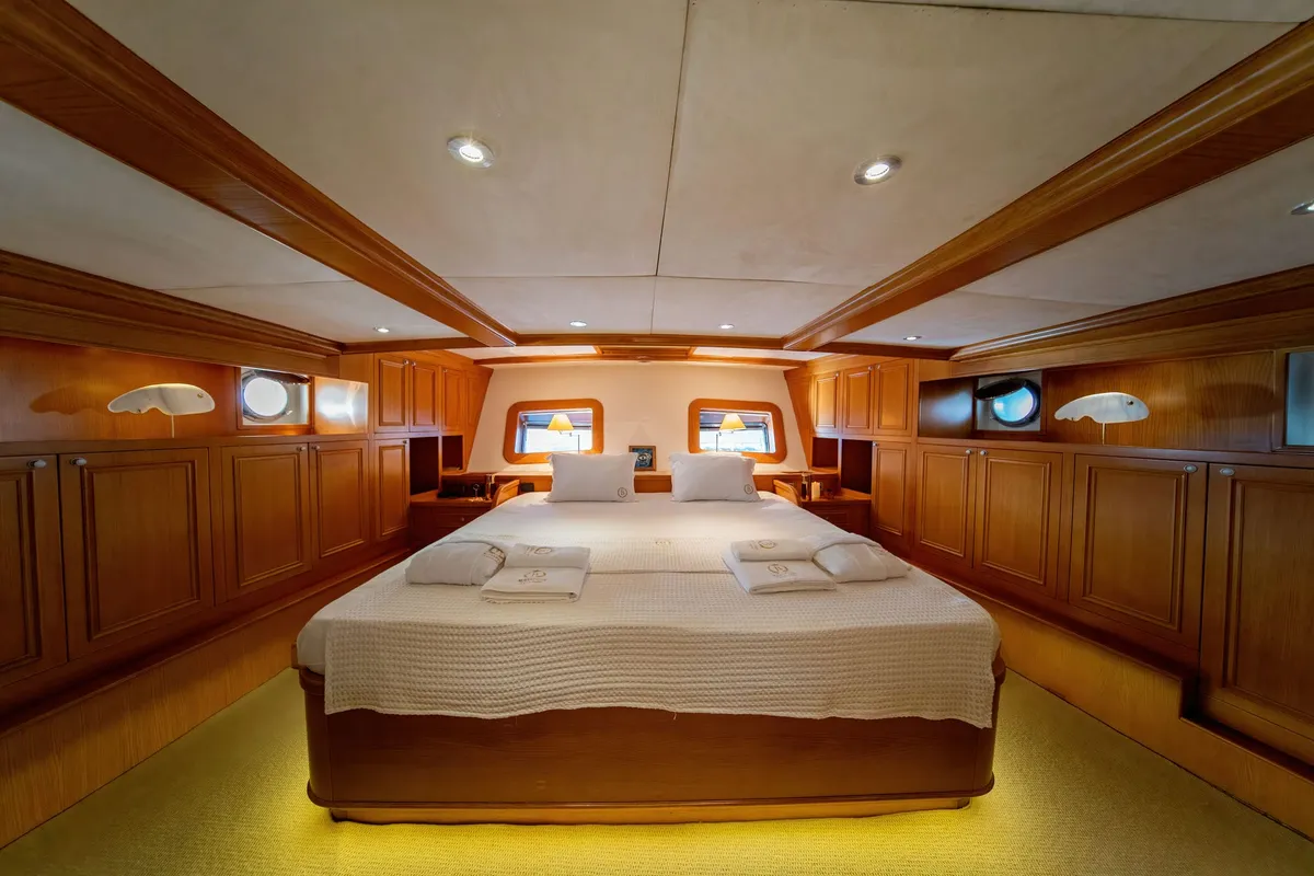 Cabin on Babylon, a Custom Made Babylon motor yacht at Bodrum, Turkey