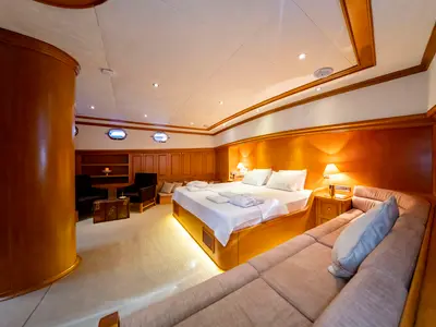 Cabin on Babylon, a Custom Made Babylon motor yacht at Bodrum, Turkey