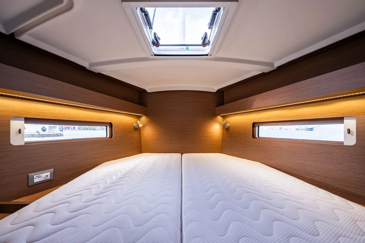 Cabin on Pure Chaos, a Beneteau Oceanis 40.1 sailboat at Nea Peramos, Greece