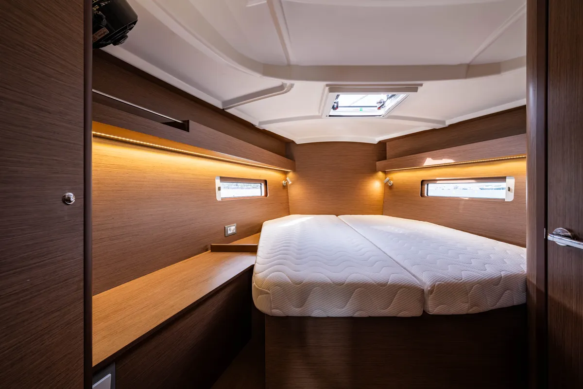 Cabin on Pure Chaos, a Beneteau Oceanis 40.1 sailboat at Nea Peramos, Greece