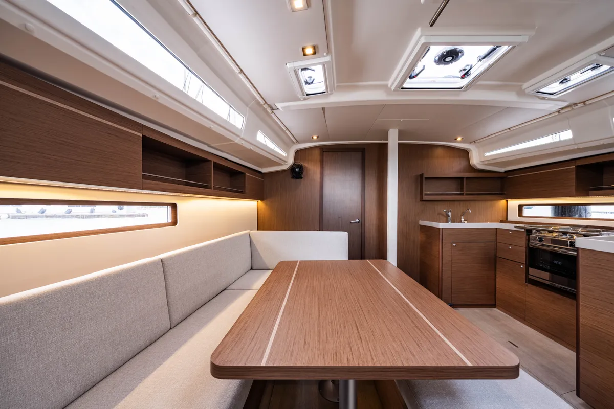 Salon of Pure Chaos, a Beneteau Oceanis 40.1 sailboat at Nea Peramos, Greece