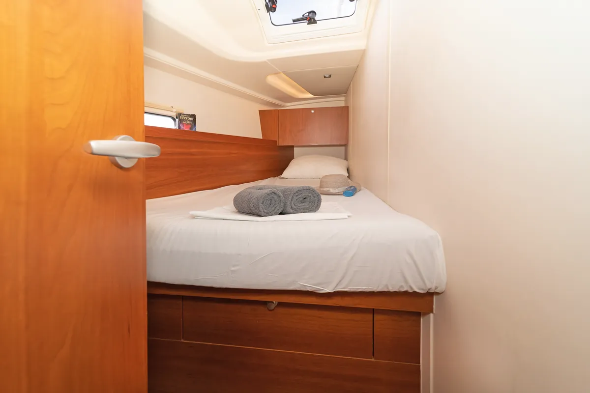 Cabin on Caitlin of Lorne, a Hanse 455 sailboat at Kos, Greece
