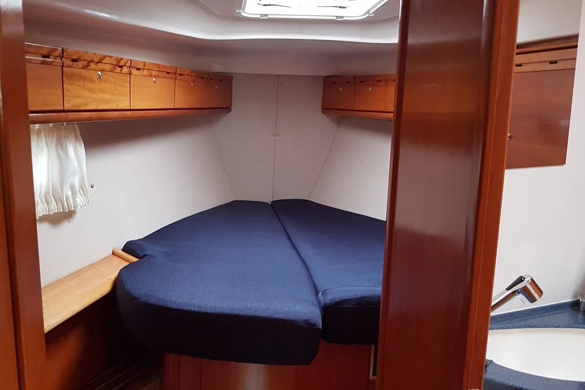 Cabin on Black Pearl, a Bavaria 40 sailboat at Athens, Greece