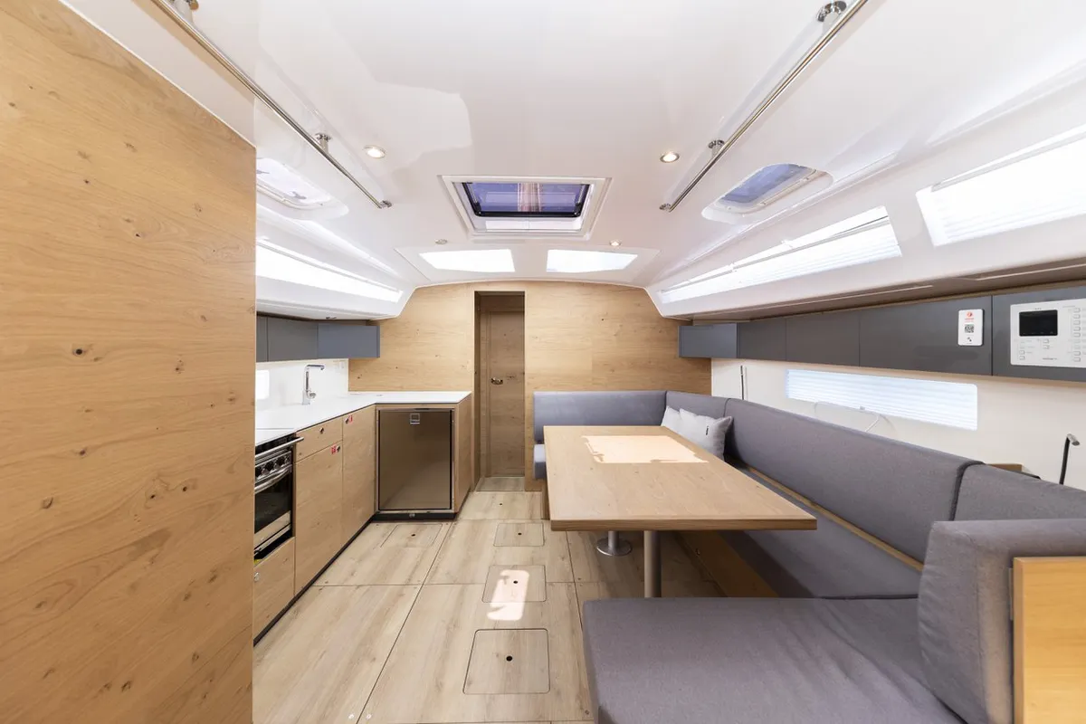 Salon of Supreme, a Elan Impression 45 sailboat at Zadar, Croatia