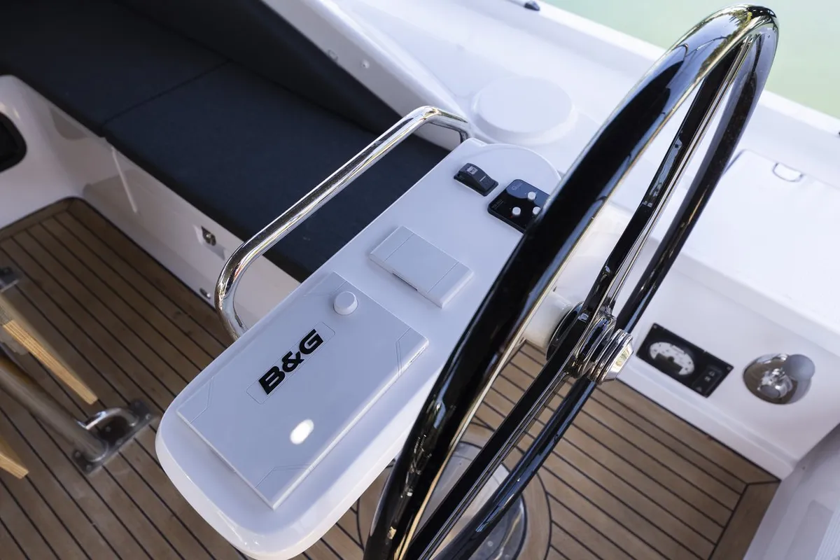 Cockpit of Supreme, a Elan Impression 45 sailboat at Zadar, Croatia