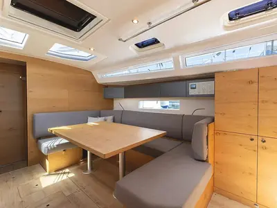 Salon of Supreme, a Elan Impression 45 sailboat at Zadar, Croatia