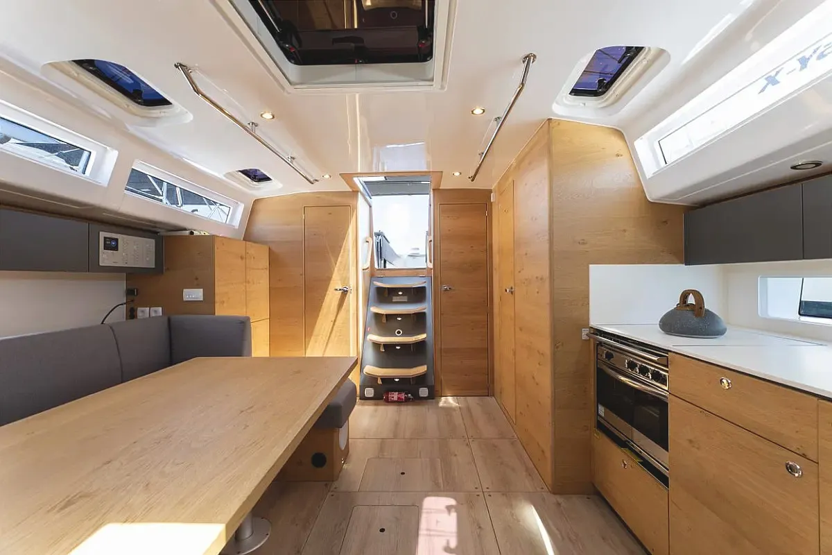 Salon of Supreme, a Elan Impression 45 sailboat at Zadar, Croatia