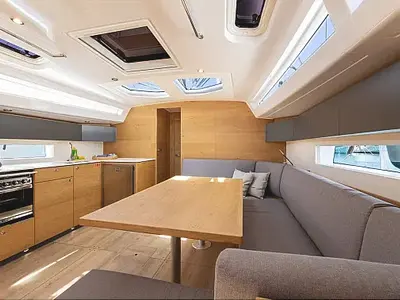 Galley of Supreme, a Elan Impression 45 sailboat at Zadar, Croatia