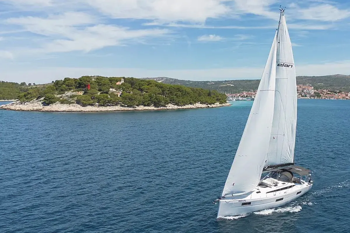 Exterior view of Supreme, a Elan Impression 45 sailboat at Zadar, Croatia