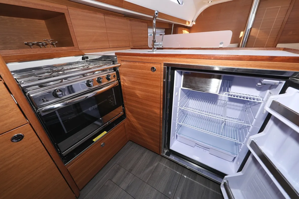 Galley of Eliana, a Elan Impression 40.1 sailboat at Pirovac, Croatia