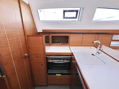 Galley of Eliana, a Elan Impression 40.1 sailboat at Pirovac, Croatia