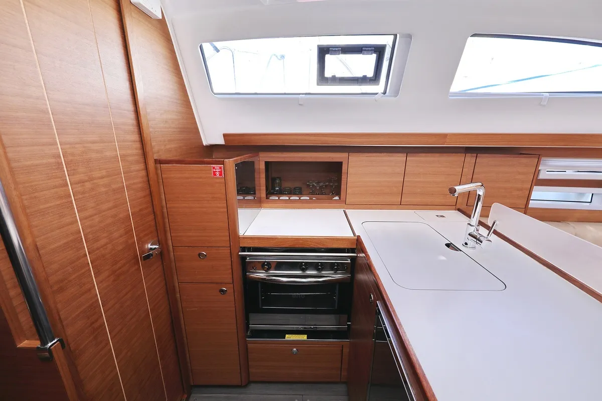 Galley of Eliana, a Elan Impression 40.1 sailboat at Pirovac, Croatia