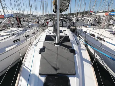 Deck of Eliana, a Elan Impression 40.1 sailboat at Pirovac, Croatia