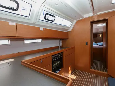 Galley of Lučija, a Bavaria Cruiser 46 sailboat at Split, Croatia