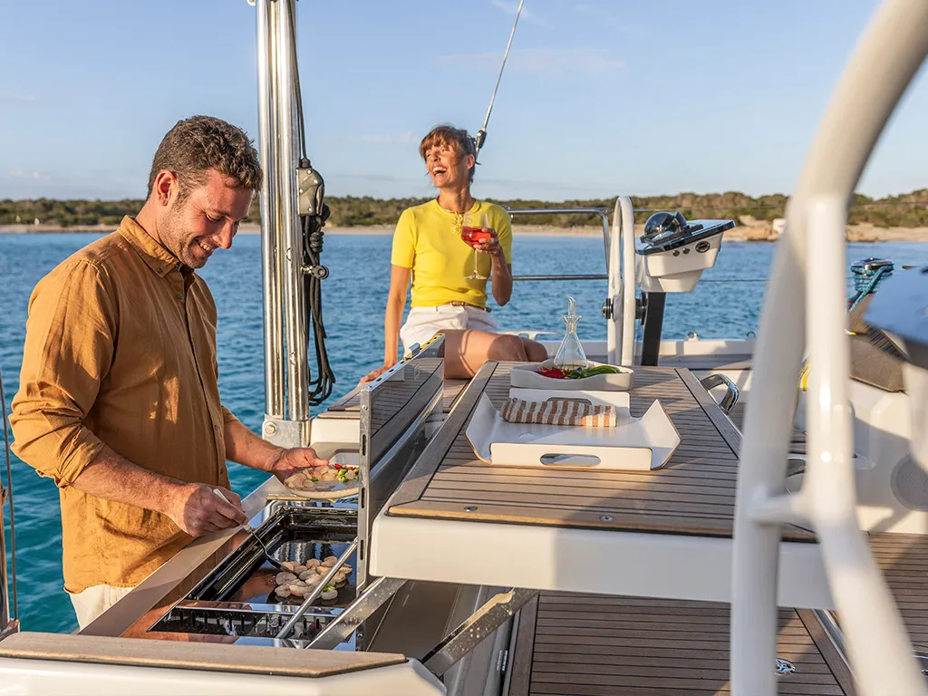 Tintin, a Dufour 48 sailboat at es Jonquet, Spain