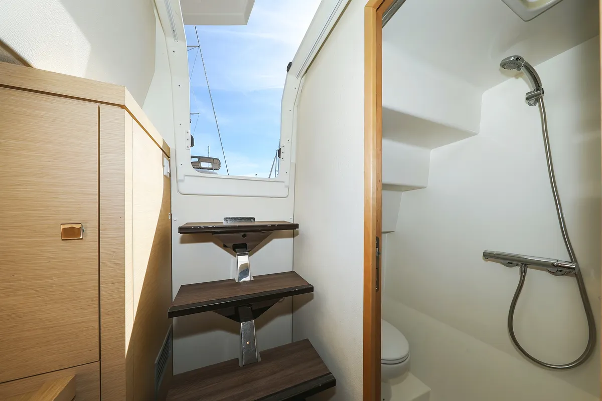 Head on Tamara V, a Fountaine Pajot Saona 47 Quintet catamaran at Grad Trogir, Croatia